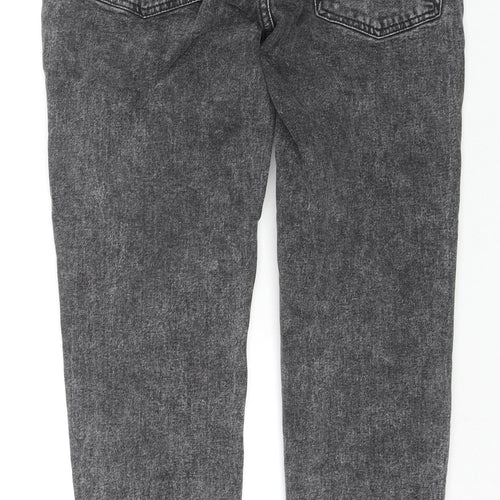 H&M Mens Grey Cotton Straight Jeans Size 30 in L32 in Regular Zip