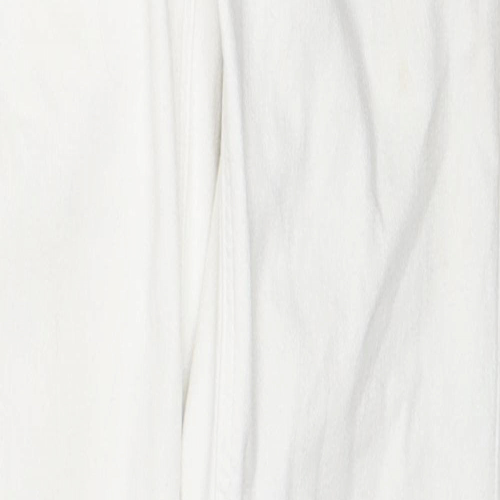 Topshop Womens White Cotton Skinny Jeans Size 26 L30 in Regular Zip