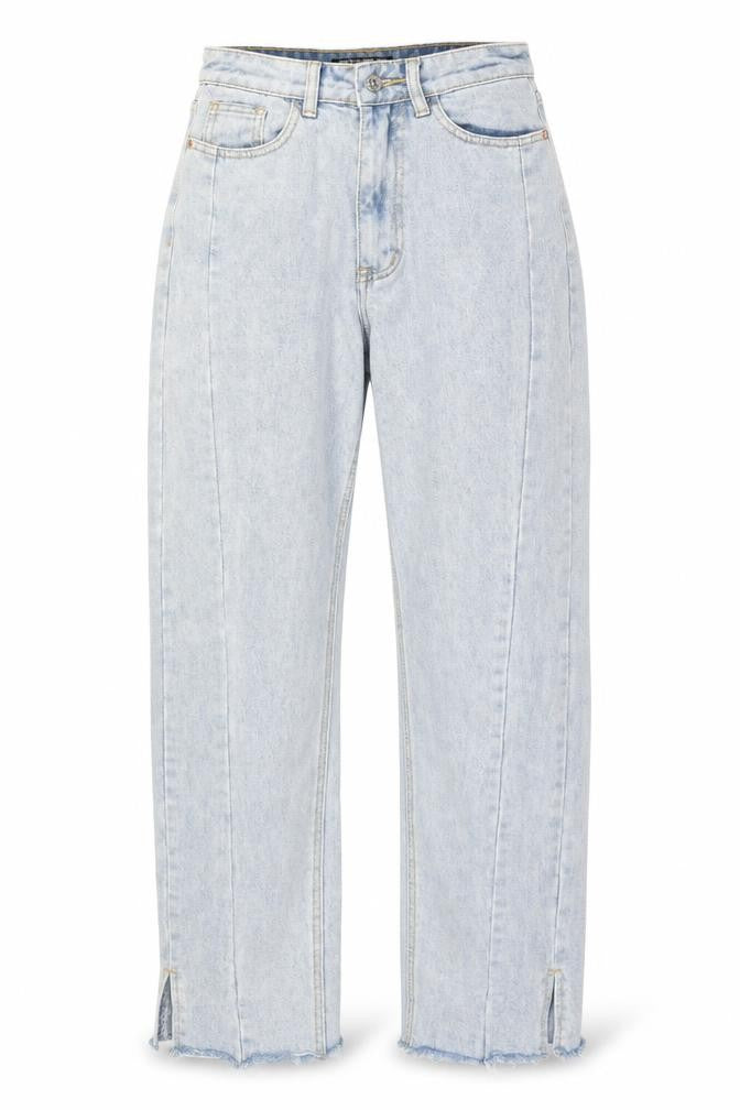 PRETTYLITTLETHING Womens Blue Cotton Mom Jeans Size 4 L32 in Regular Zip
