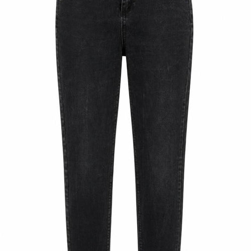 Denim & Co. Girls Black Cotton Skinny Jeans Size 12-13 Years L25 in Regular Zip