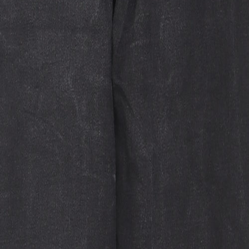 Denim & Co. Girls Black Cotton Skinny Jeans Size 12-13 Years L25 in Regular Zip