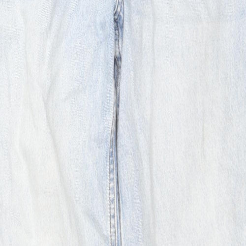 Denim & Co. Womens Blue Cotton Straight Jeans Size 10 L31 in Regular Zip