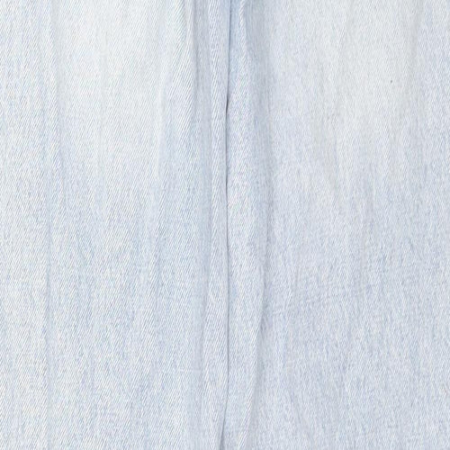 Denim & Co. Womens Blue Cotton Straight Jeans Size 10 L31 in Regular Zip