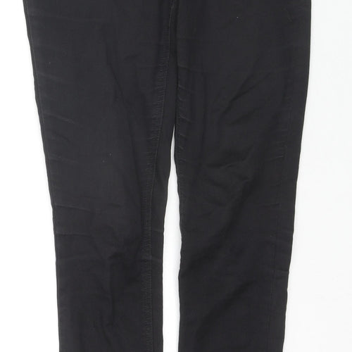 F&F Womens Black Cotton Jegging Jeans Size 8 L29 in Regular Zip