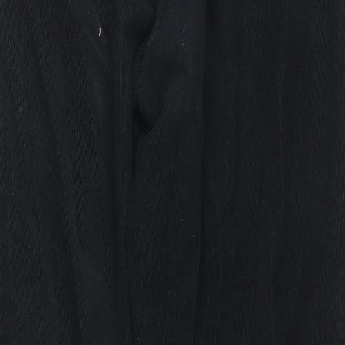 Damart Womens Black Cotton Trousers Size 10 L27 in Regular Drawstring