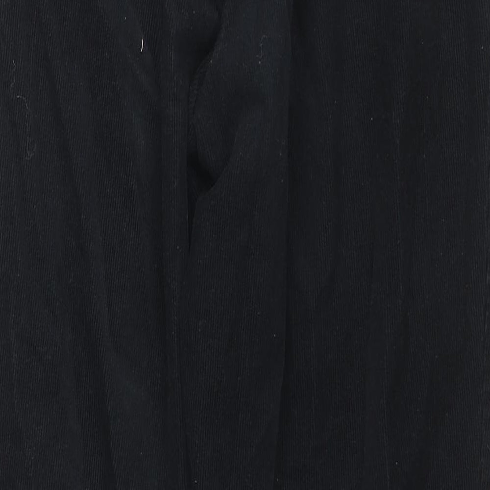 Damart Womens Black Cotton Trousers Size 10 L27 in Regular Drawstring