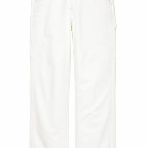 Topshop Womens White Cotton Bootcut Jeans Size 30 in L34 in Regular Zip - Cargo Style