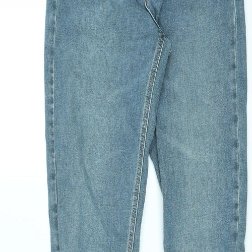 Topshop Womens Blue Cotton Skinny Jeans Size 26 in L34 in Regular Zip