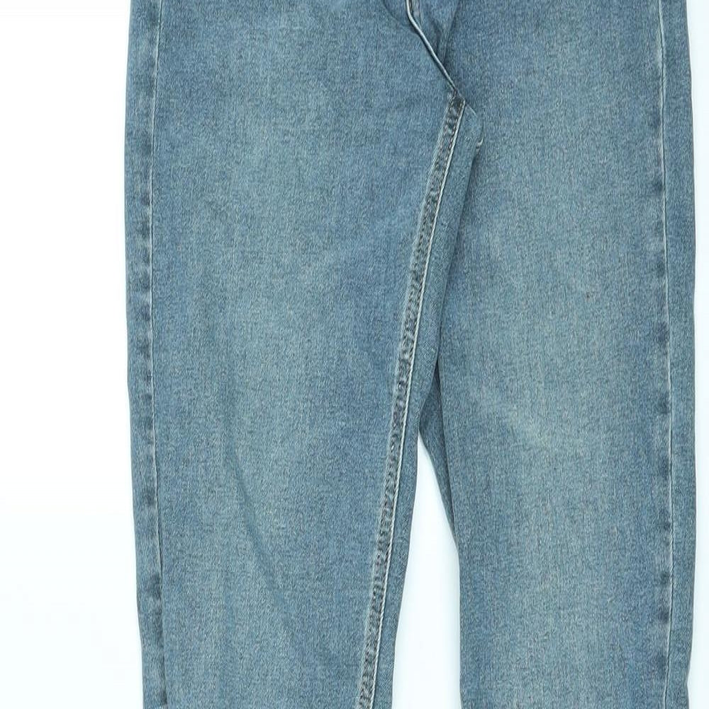 Topshop Womens Blue Cotton Skinny Jeans Size 26 in L34 in Regular Zip