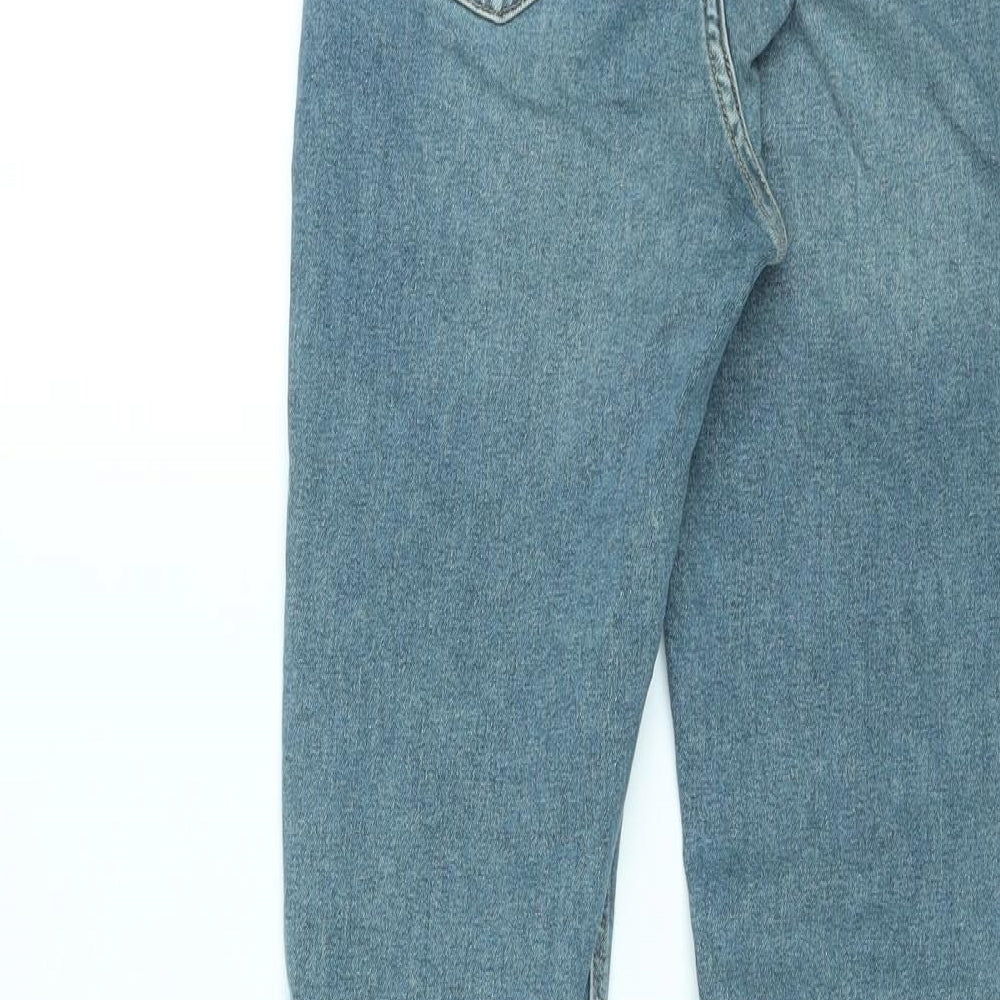 Topshop Womens Blue Cotton Skinny Jeans Size 26 in L34 in Regular Zip