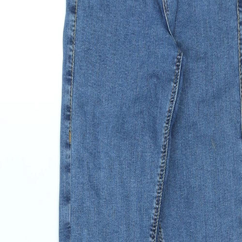 Topshop Womens Blue Cotton Skinny Jeans Size 25 in L34 in Regular Zip