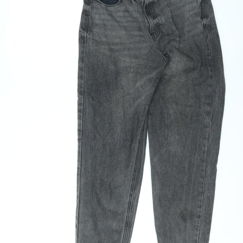 Missguided Womens Black Cotton Straight Jeans Size 10 L26 in Regular Zip