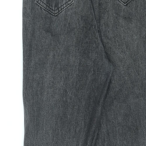 Missguided Womens Black Cotton Straight Jeans Size 10 L26 in Regular Zip