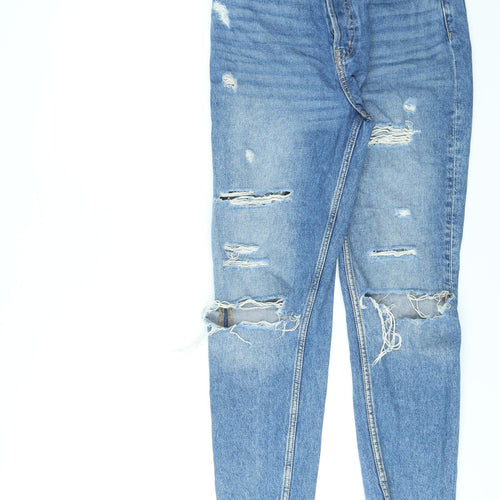 Divided by H&M Womens Blue Cotton Skinny Jeans Size 10 L26 in Regular Zip