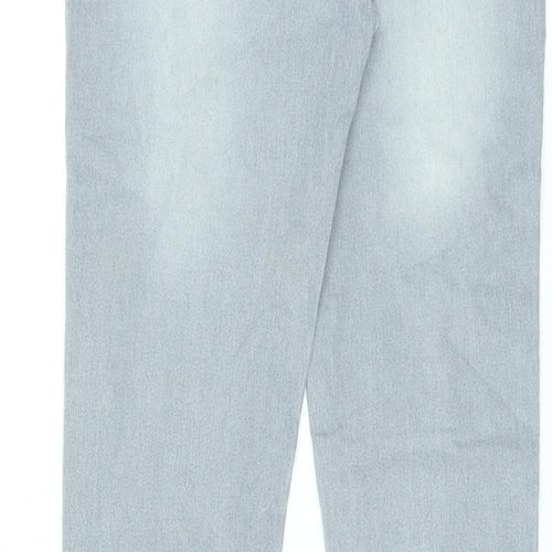 Denim & Co. Womens Grey Cotton Skinny Jeans Size 8 L32 in Regular Zip