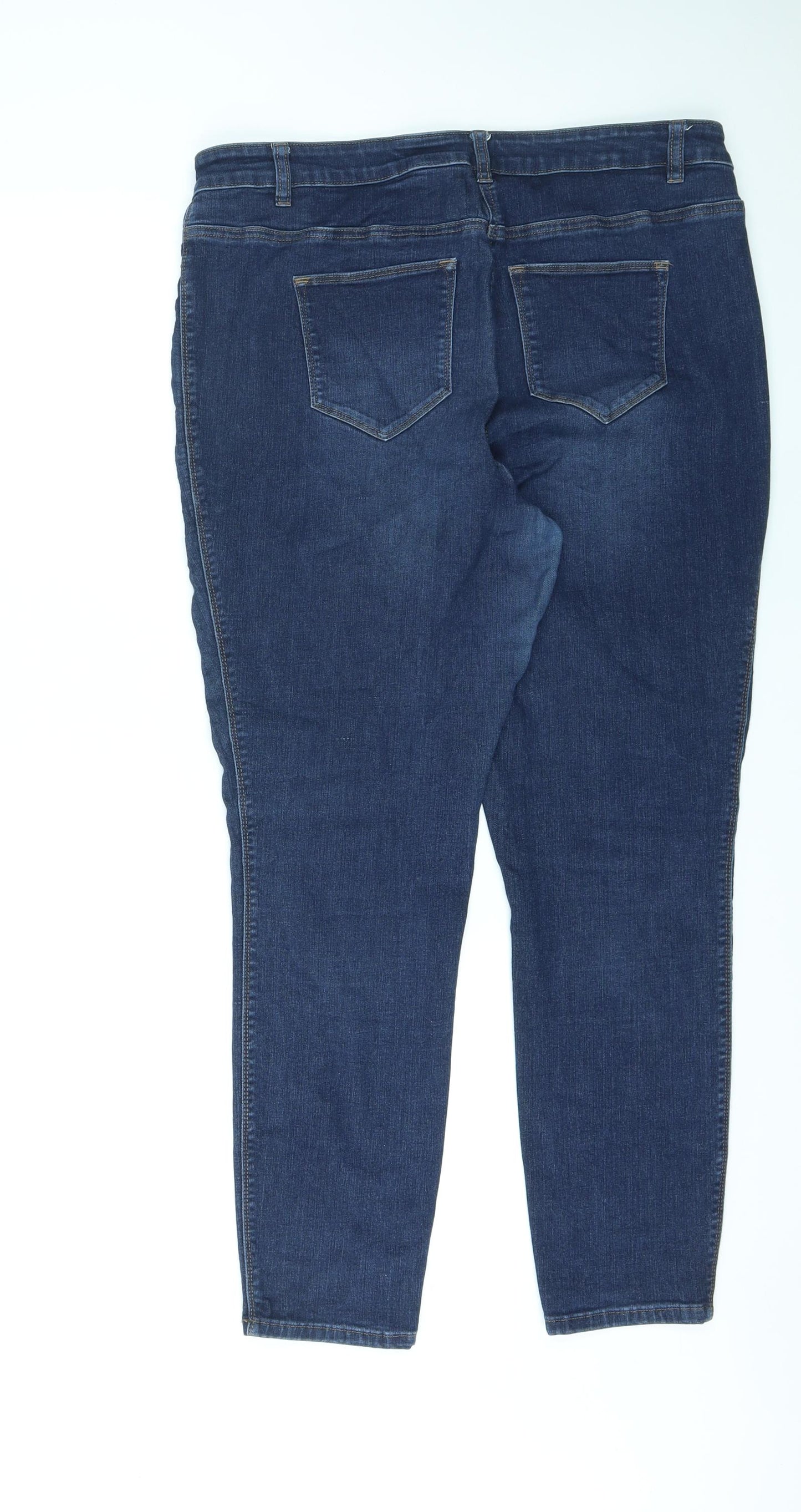 NEXT Womens Blue Cotton Jegging Jeans Size 18 L29 in Regular Zip