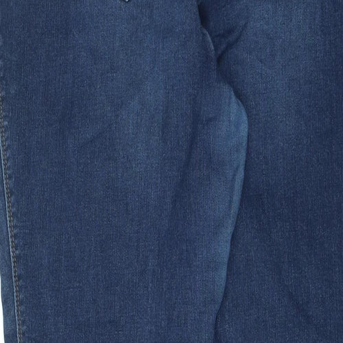 NEXT Womens Blue Cotton Jegging Jeans Size 18 L29 in Regular Zip