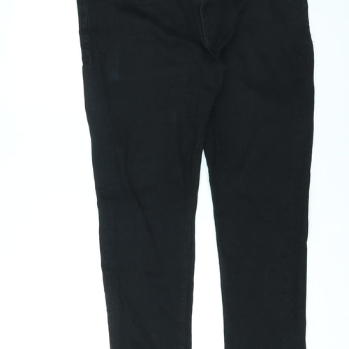 New Look Womens Black Cotton Straight Jeans Size 36 in L30 in Regular Zip