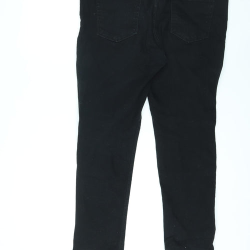 New Look Womens Black Cotton Straight Jeans Size 36 in L30 in Regular Zip