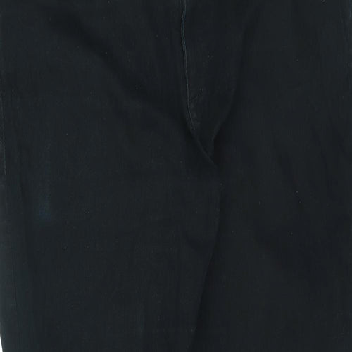 New Look Womens Black Cotton Straight Jeans Size 36 in L30 in Regular Zip