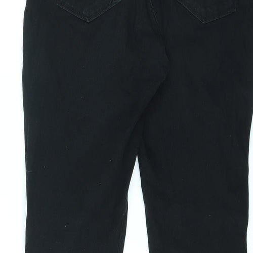 New Look Womens Black Cotton Straight Jeans Size 36 in L30 in Regular Zip