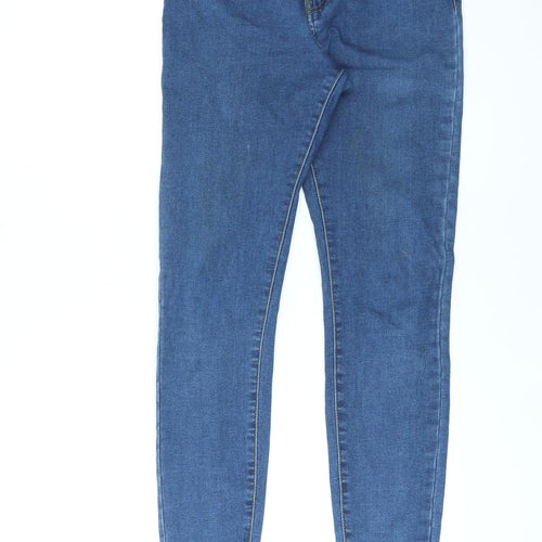 Denim & Co. Womens Blue Cotton Skinny Jeans Size 12 L27 in Regular Zip