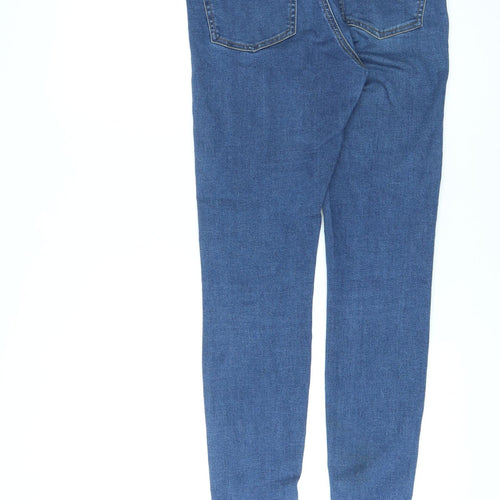 Denim & Co. Womens Blue Cotton Skinny Jeans Size 12 L27 in Regular Zip