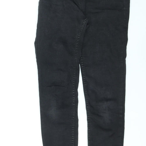 New Look Womens Black Cotton Skinny Jeans Size 8 L25 in Regular Zip