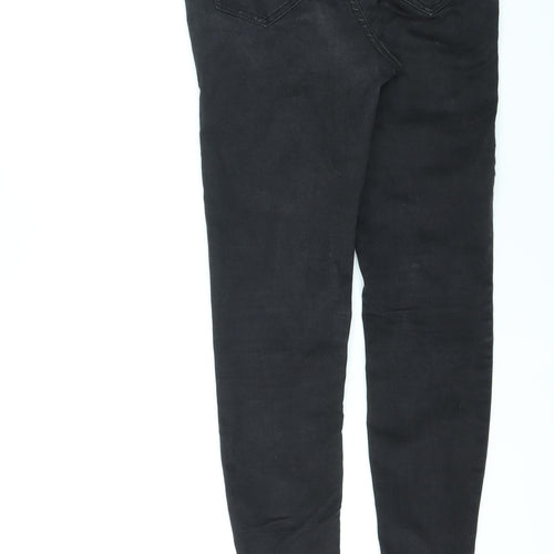 New Look Womens Black Cotton Skinny Jeans Size 8 L25 in Regular Zip