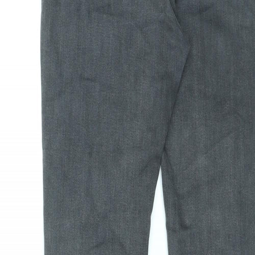 Marks and Spencer Womens Grey Cotton Skinny Jeans Size 12 L28 in Regular Zip