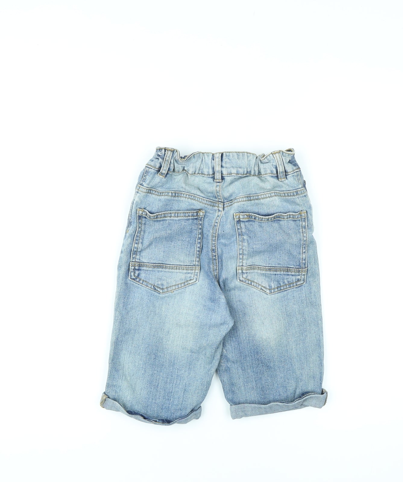 TU Boys Blue Cotton Bermuda Shorts Size 10 Years L9 in Regular Zip