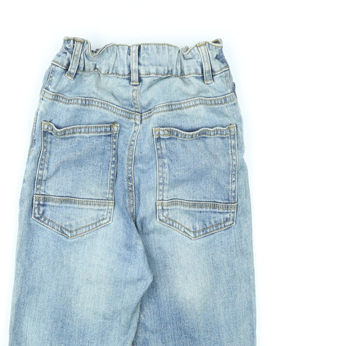 TU Boys Blue Cotton Bermuda Shorts Size 10 Years L9 in Regular Zip