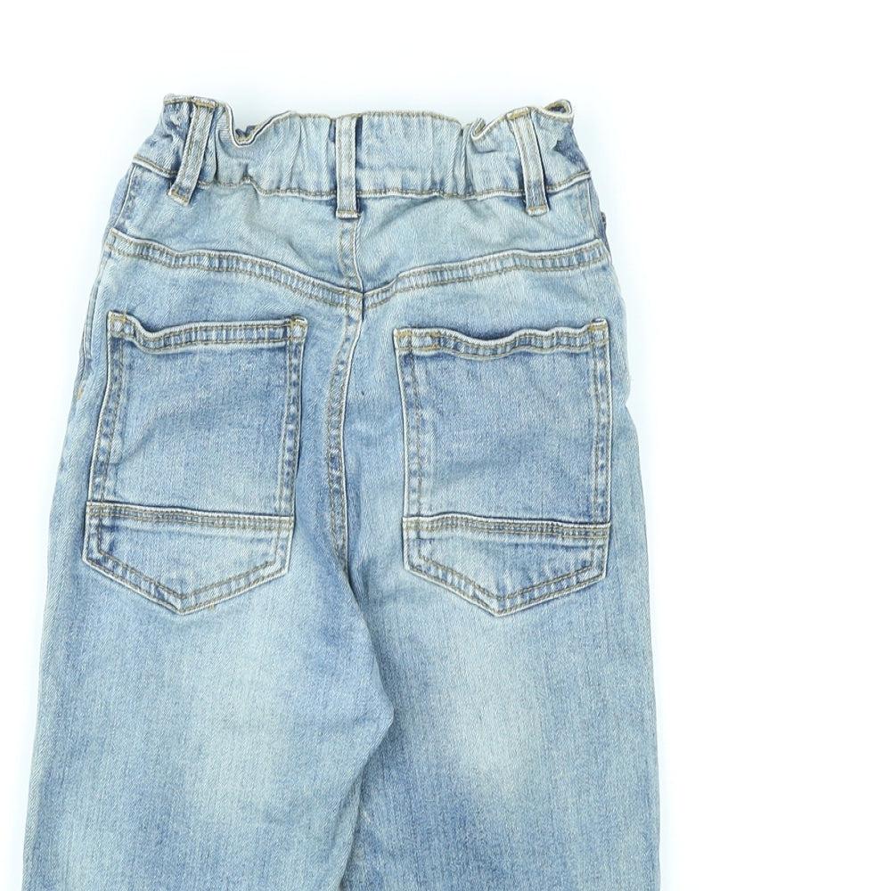 TU Boys Blue Cotton Bermuda Shorts Size 10 Years L9 in Regular Zip