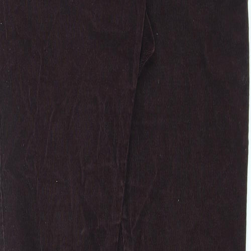 Marks and Spencer Womens Purple Cotton Straight Jeans Size 10 L28 in Regular Zip