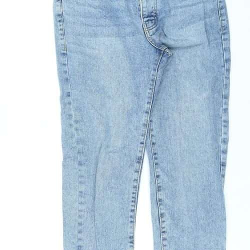 Boohoo Mens Blue Cotton Straight Jeans Size 28 in L24 in Regular Zip