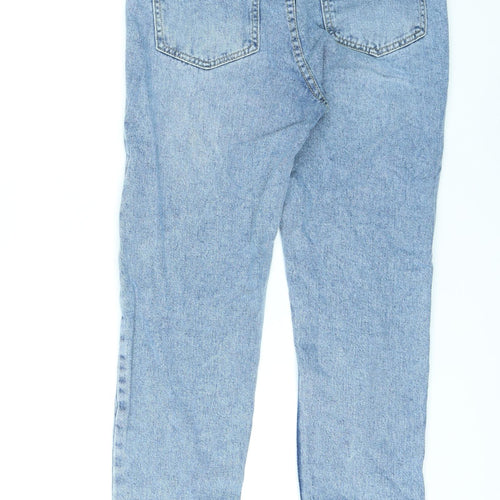 Boohoo Mens Blue Cotton Straight Jeans Size 28 in L24 in Regular Zip