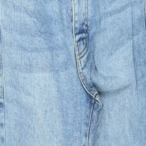 Boohoo Mens Blue Cotton Straight Jeans Size 28 in L24 in Regular Zip