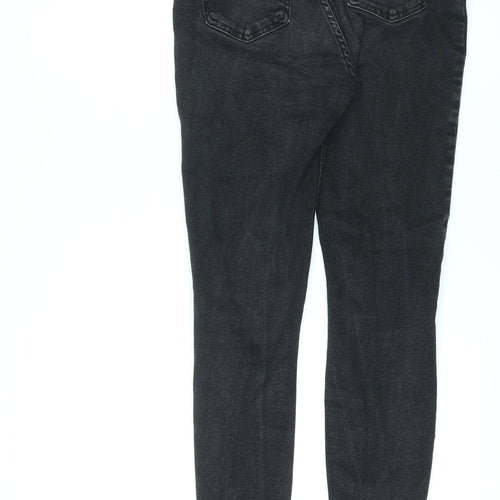 New Look Womens Black Cotton Skinny Jeans Size 12 L26 in Regular Zip