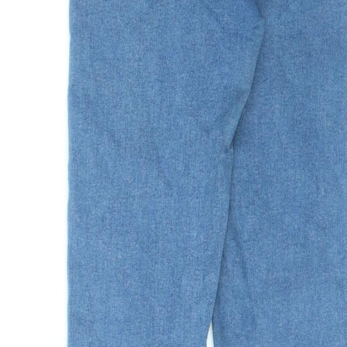 Topshop Womens Blue Cotton Skinny Jeans Size 28 L32 in Regular Zip