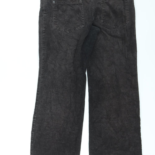 Marks and Spencer Womens Brown Cotton Straight Jeans Size 8 L23 in Regular Zip