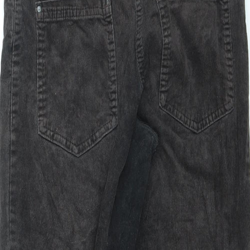 Marks and Spencer Womens Brown Cotton Straight Jeans Size 8 L23 in Regular Zip