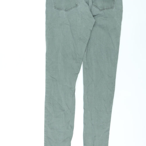 Uniqlo Womens Green Cotton Skinny Jeans Size S L29 in Regular Zip