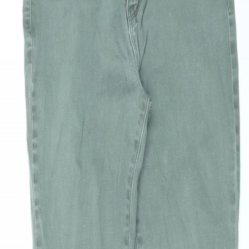 Uniqlo Womens Green Cotton Skinny Jeans Size S L29 in Regular Zip
