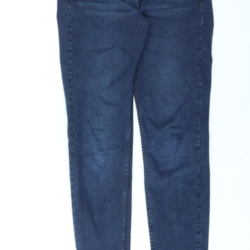 Mango Womens Black Cotton Skinny Jeans Size 10 L28 in Regular Zip
