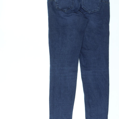 Mango Womens Black Cotton Skinny Jeans Size 10 L28 in Regular Zip