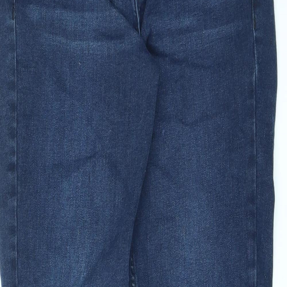 Mango Womens Black Cotton Skinny Jeans Size 10 L28 in Regular Zip
