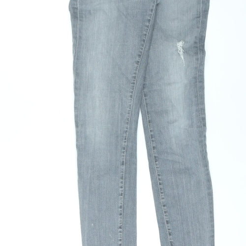 7 For All Mankind Womens Grey Cotton Skinny Jeans Size 28 in L31 in Regular Zip