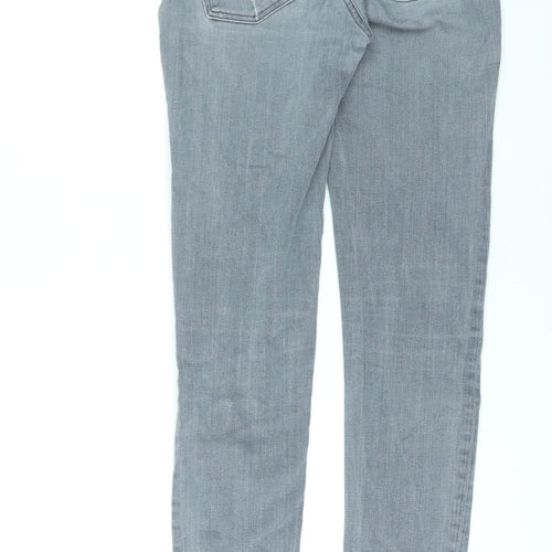 7 For All Mankind Womens Grey Cotton Skinny Jeans Size 28 in L31 in Regular Zip