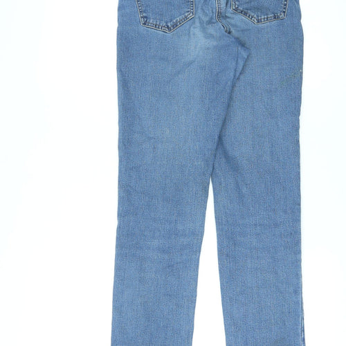 Nutmeg Womens Blue Cotton Straight Jeans Size 10 L29 in Regular Zip