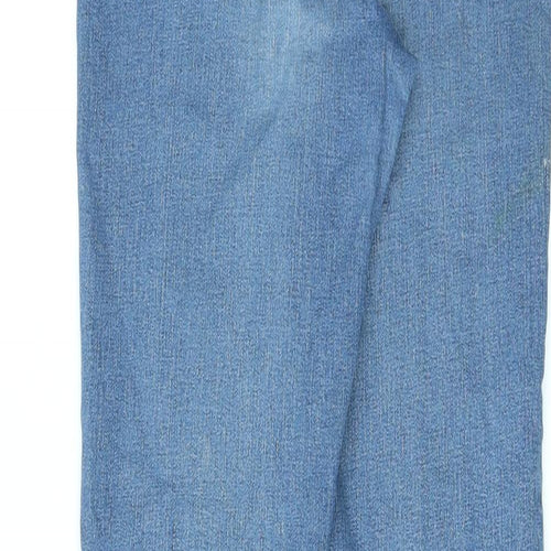Nutmeg Womens Blue Cotton Straight Jeans Size 10 L29 in Regular Zip